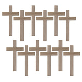 12 Pack: 8”; Wood Cross by Make Market® Make Market
