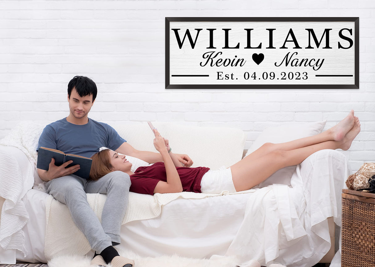 Last Name Signs for Home Personalized Bridal Shower Gift Personalized Wedding Gift Personalized Engagement Gifts Wood Wedding Sign Personalized YCHARTSIGN