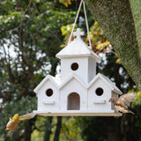 HHWODB Birdhouse Premium Bluebird Houses for Outside, Attract Beautiful Birds to Your Garden and Yard - Durable Outdoor Birdhouses 4 Hole Bird Houses HHWODB