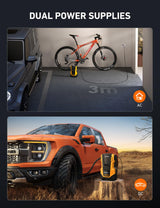 AstroAI AC/DC Tire Inflator Portable Air Compressor for Car, Air Pump for Car Tires, Car Accessories 150PSI with LED Light for Cars, Balls, AstroAI