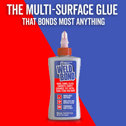 Weldbond Non-Toxic Multi-Surface Glue That Bonds Most Anything! Use as Wood Glue or for Glass Mosaic Ceramic Pottery Craft Tile Porcelaine Stone - WoodArtSupply