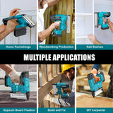 Cordless Brad Nailer for Makita 18V Lithium-Ion Battery, Powered Electric Nail Gun for Wood 18GA, Brushless Motor, 2 Mode, 18 Gauge 5/8 to 1-1/4 MtiolHig