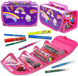 GirlZone Arts and Crafts Fruit Scented Markers and Pencil Case For Girls, Great Gifts For Girls GirlZone