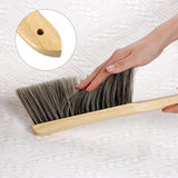 Rbenxia 2 Pieces Wooden Handle Bench Brushes Horse Hair Brushes Soft Bristles Dust Brush Household Cleaning Brushes for Fireplace, Sofa, Furniture, Rbenxia