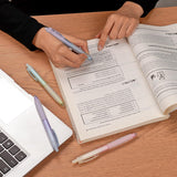 WRITECH Retractable Gel Ink Pens: 0.7mm Black-Ink Aesthetic Gradient Color Barrel Soft Grip Medium Point Pen 5ct with 5 Refills for Journaling Smooth WRITECH