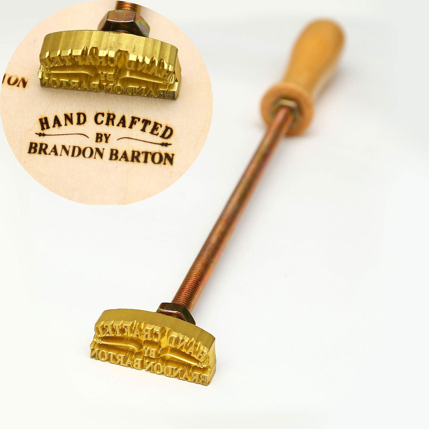 Custom Brass Wood and Leather Branding Iron - Personalised Handcrafted Stamp for Unique Gifts Generic