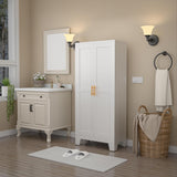 winiowa Metal Pantry Cabinet with 2 Doors and Adjustable Shelves, 61"Kitchen Storage cabinets with Gold Handles, Versatile Storage for Laundry winiowa