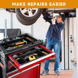 [60 PCS Upgraded] FLYVOLE Tool Box Organizer Tray, Toolbox Desk Drawer Organizer, Tool Box Tray, Toolbox Organization Storage for Rolling Tool Chest FLYVOLE