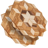 Wooden Trivets for Hot Dishes - 2 pcs Natural Handmade Wood Trivet Mat - Sturdy and Durable 7.5'' Kitchen Hot Pads - Wooden Trivet Frame for Hot Pots KIBS group