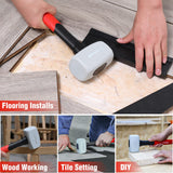 Goldblatt Rubber Mallet 16 oz. Low Recoil Rubber Hammer with Solid Head & Soft-grip Handle, Durable Double-Faced Soft Mallets, Soft Blow Tasks, No Goldblatt