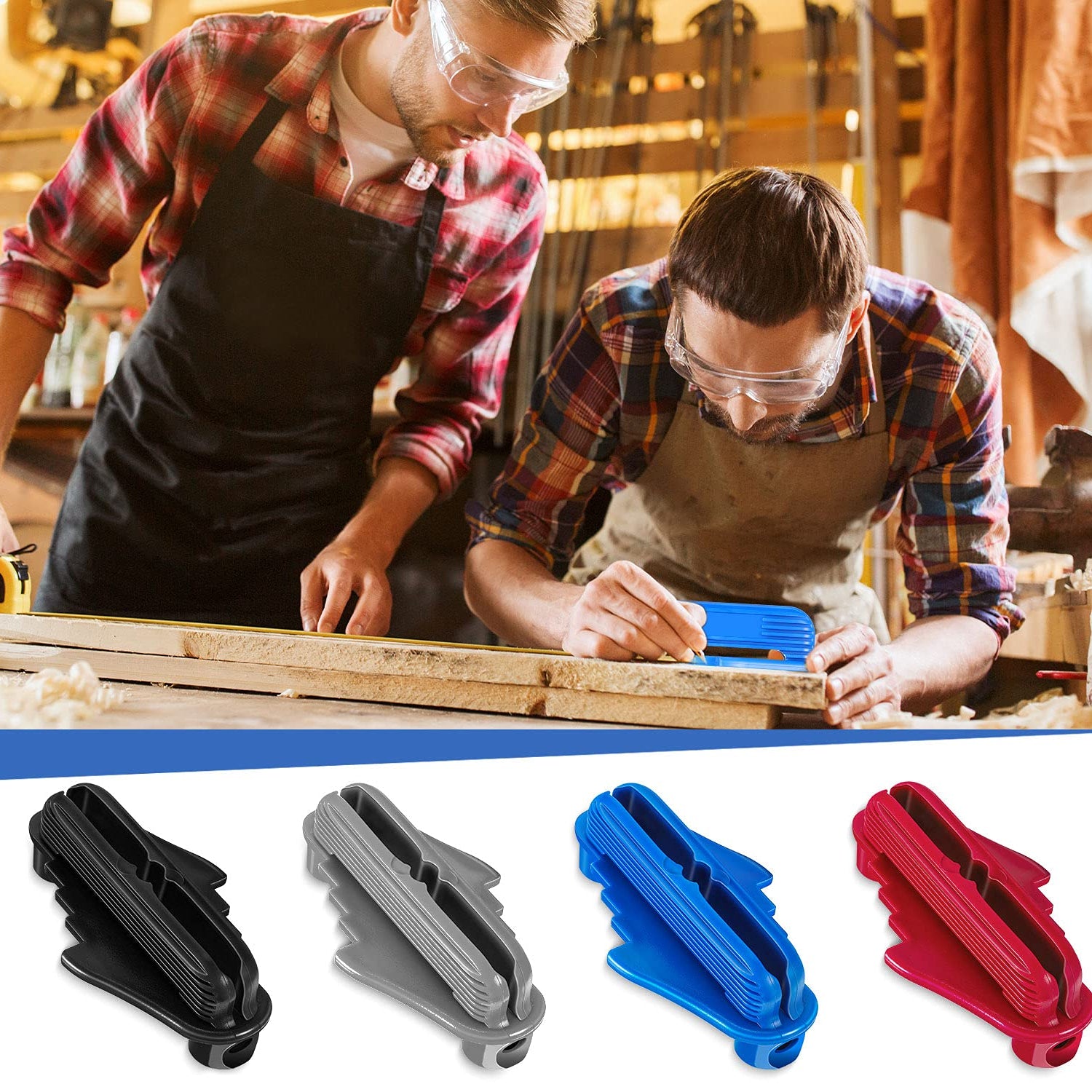 4 Pieces Center Scriber Center Marking Tool Line Scriber Woodworking Offset Marking Center Finder Wood Scribe Marking Gauge Line Positioning Frienda