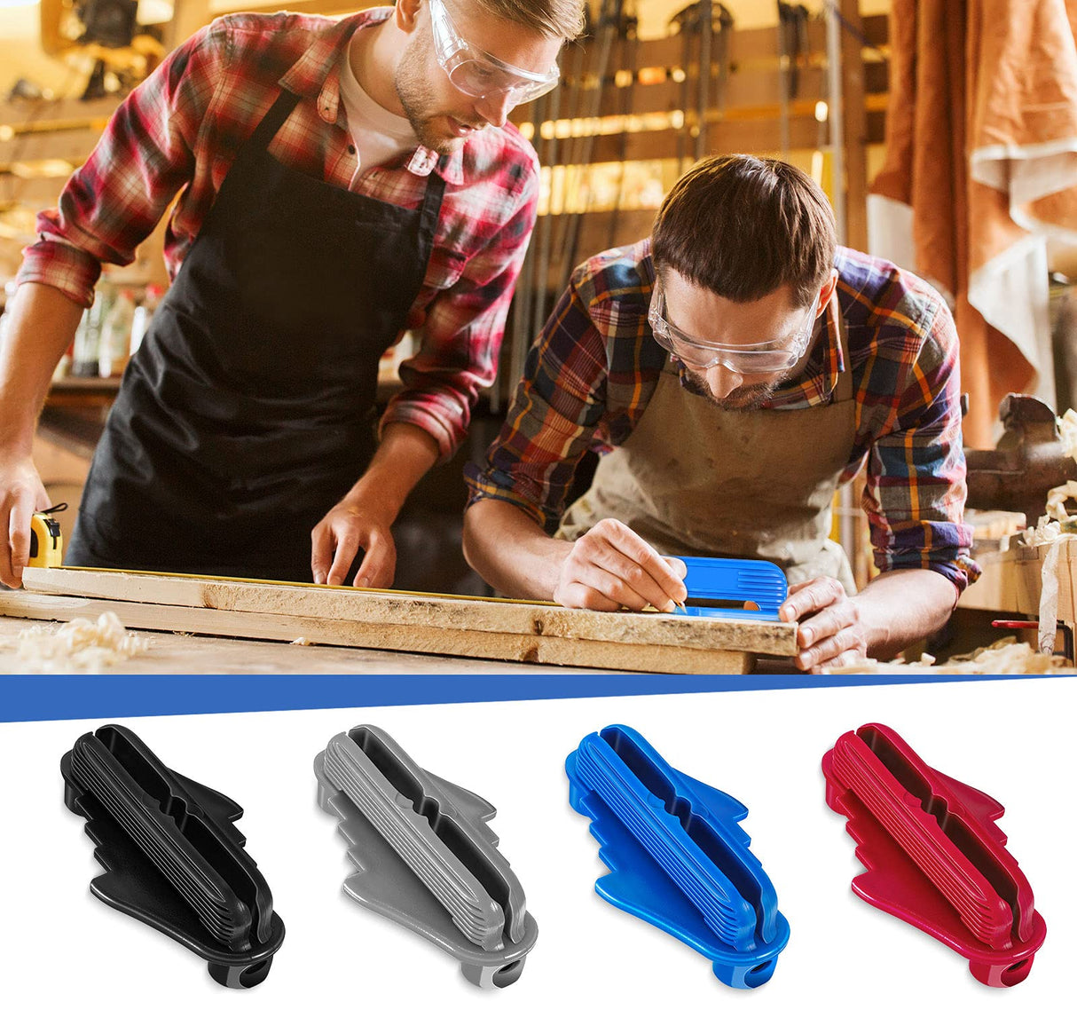 4 Pieces Center Scriber Center Marking Tool Line Scriber Woodworking Offset Marking Center Finder Wood Scribe Marking Gauge Line Positioning Frienda