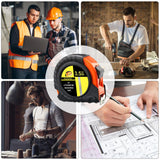 Merkaunis 20 Pcs Tape Measure 12 ft, Retractable Measuring Tape Bulk Self Locking Measurement Tape Easy to Read with Fractions 1/8, Steel Power Tape Merkaunis