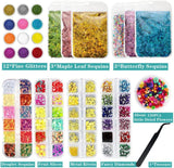 Cellluck Decoration Kit for Resin, Jewelry Making Supplies with Resin Glitters, Sequins, Fruit Slices and Dried Flowers for Resin Art, WoodArtSupply
