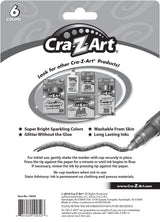 Cra-Z-Art Glitter Markers, 6 Count (10050) Cra-Z-Art