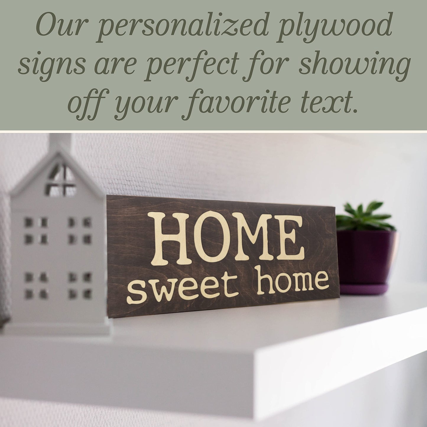 Custom Wood Sign, Personalized Wooden Name Sign w/Text, 10 Fonts, 5 Wooden Colors - 15" x 6"- Rustic Wall Decor