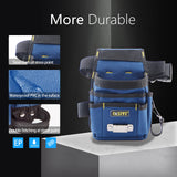 FASITE Tool Pouch Belt, 8-POCKET Professional Small Electrical Maintenance Work Pouch Bag, Technician's Tool Holder Work Organizer with Adjustable FASITE