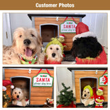 Dog House for Small to Large Sized Dogs - Indoor Outdoor Doghouse Puppy Shelter with Elevated Floor, Durable Waterproof Dog Kennel, Dog Home with GUTINNEEN