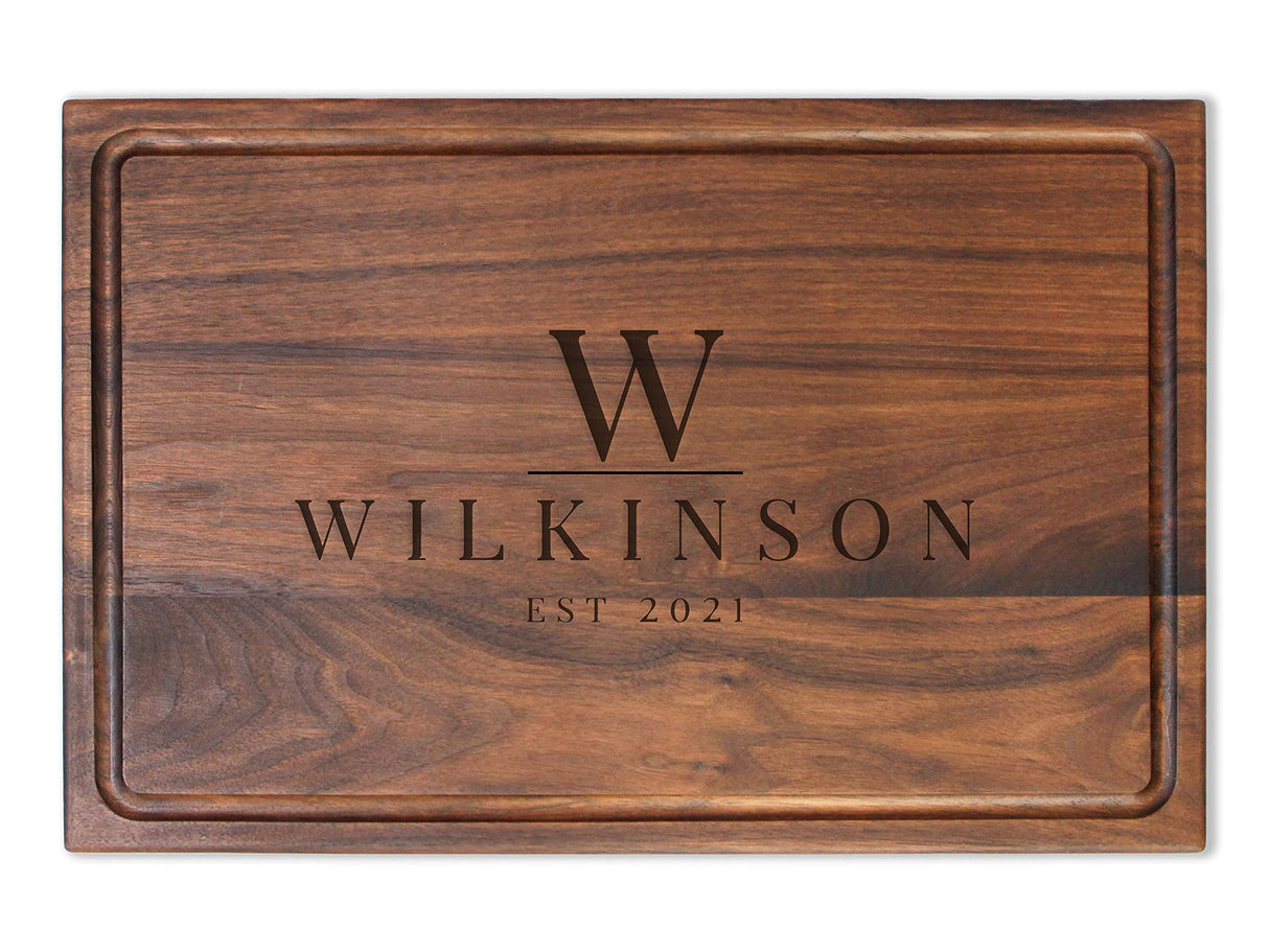 Refine Kitchenware Personalized Cutting Board, USA Made Custom Monogrammed Cutting Board, Custom Christmas Gift, Personalized Charcuterie Board WoodArtSupply