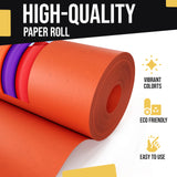 Orange Kraft Paper Roll 17.75" X 1320" (110' Ft) Colored Paper Roll - Kraft Wrapping Paper Perfect as Shipping Paper - Packing Paper Roll - Craft Crown Display