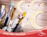 Unfinished Wood Crescent Moon Shape | DIY Celestial Night Sky Craft Cutout | Up to 36" 12" / 1/8" 24 Hour Crafts