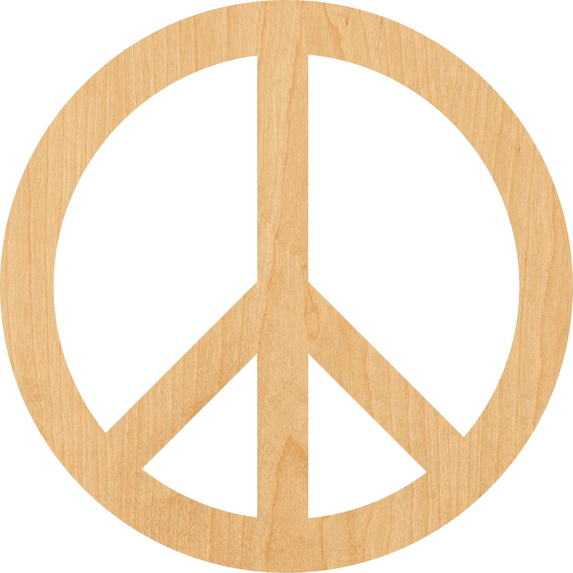 Peace Sign Laser Cut Out Wood Shape Craft Supply - 4 Inch - WoodArtSupply