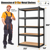 Bepatio Garage Shelving 5 Tier Garage Storage Shelves Heavy Duty Shelving Adjustable Storage Shelves Metal Shelves for Storage Loads 1500LBS Metal Bepatio
