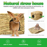 PStarDMoon Bunny Grass House-Hand Made Edible Natural Grass Hideaway Comfortable Playhouse for Rabbits, Guinea Pigs and Small Animals to Play,Sleep PStarDMoon