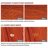 XFCA Floor Repair Kit,Laminate Hardwood Vinyl Floor Repair Kit with Heat Pen DIY Manual Floor Furniture Touch Up Marker Wood Floor Wax Cover Lvp XFCA