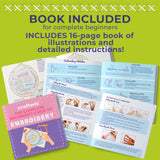 Craftwiz 4 Set Embroidery Starter Kit, Embroidery Kit for Beginners Adults and Kids with Patterns, Beginner Embroidery Kit for Adults, Hand Craftwiz