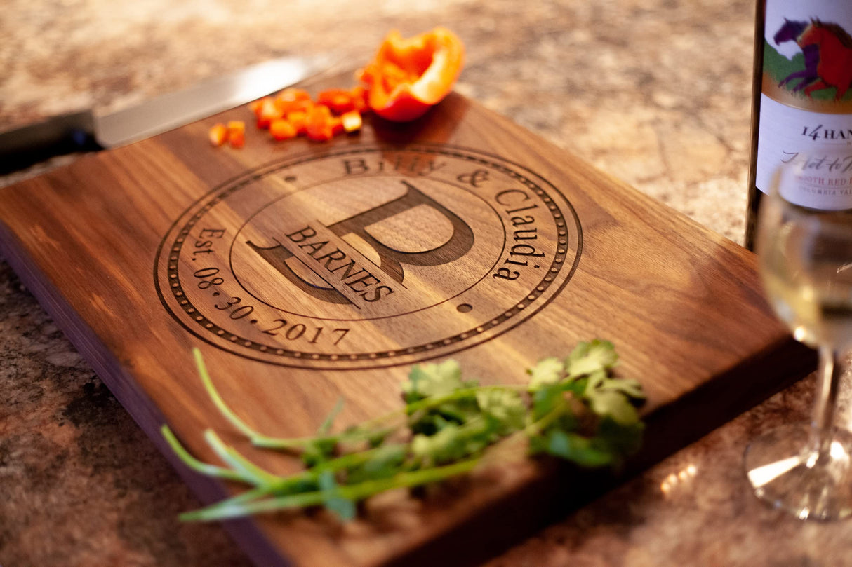 USA Hand Crafted Custom Cutting Boards Make Great mens gifts for Christmas Gifts for Woman or Wedding gifts, Anniversary Gifts, or Christmas Gifts NakedWoodWorks