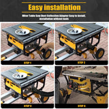 Table Saw Vacuum Adapter Replacement For Dewalt DWE7491RS Dust Collection Shop Vac Attachment Construction - Suitable for connecting 2 1/2 "table saw Adabuing