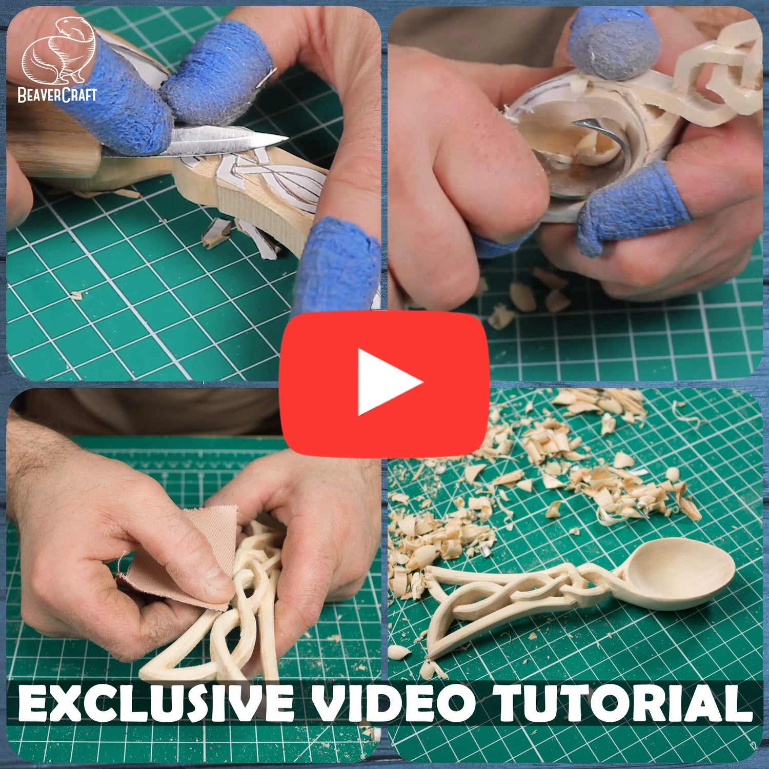 BeaverCraft, Wood Whittling Kit for Beginners DIY04 - Spoon Carving Kit - Wood Carving Whittling Hobby Kit for Adults and Teens - Wood Carving Hook BeaverCraft