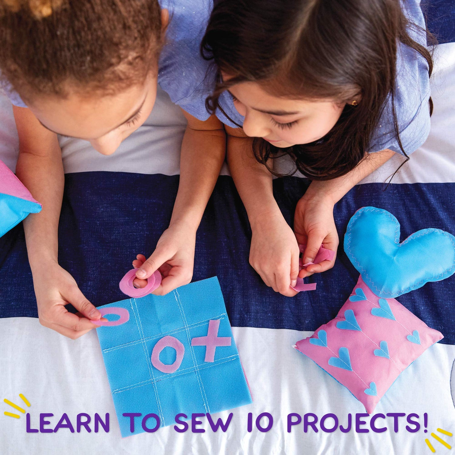 Made By Me My Very Own Sewing Machine for Beginner, Portable Battery Powered First Sewing Machine for Kids Ages 8+, Includes Fabric, Thread, Made By Me