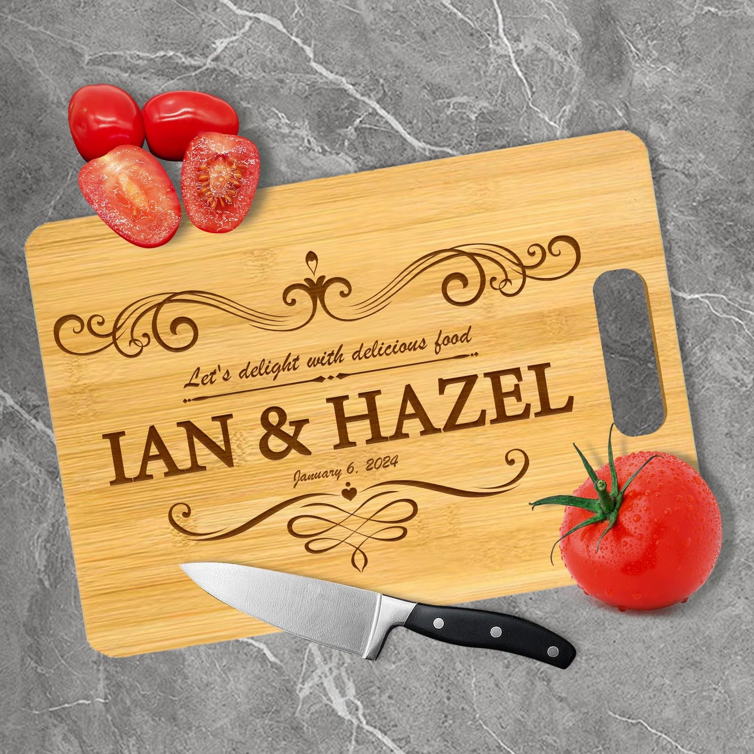 Personalized Cutting Board-12 Designs, Custom Wood Chopping Block - Unique Housewarming Wedding Engagement Gifts for Couple, Personalized Gifts for SCZQOVR