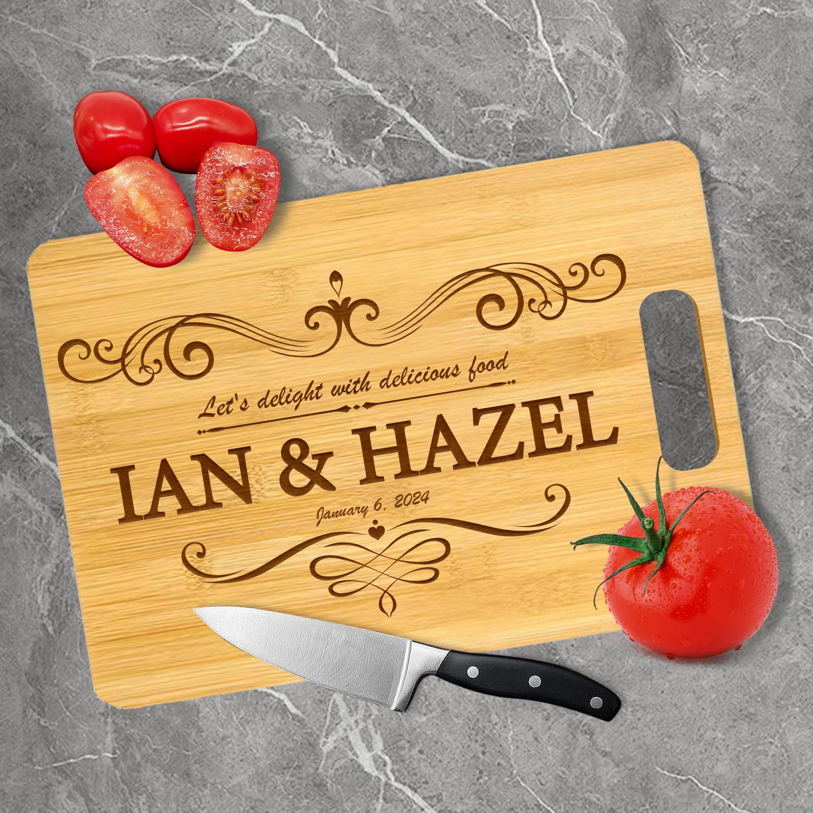 Personalized Cutting Board-12 Designs, Custom Wood Chopping Block - Unique Housewarming Wedding Engagement Gifts for Couple, Personalized Gifts for - WoodArtSupply