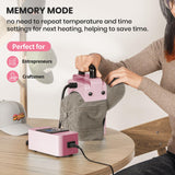 JESIMAIK Hat Press, Heat Press Machine for Caps with 3.15"×5.5" Curved Heating Element & Silicone Platen - No Crease, LCD Digital Temperature & Timer JESIMAIK