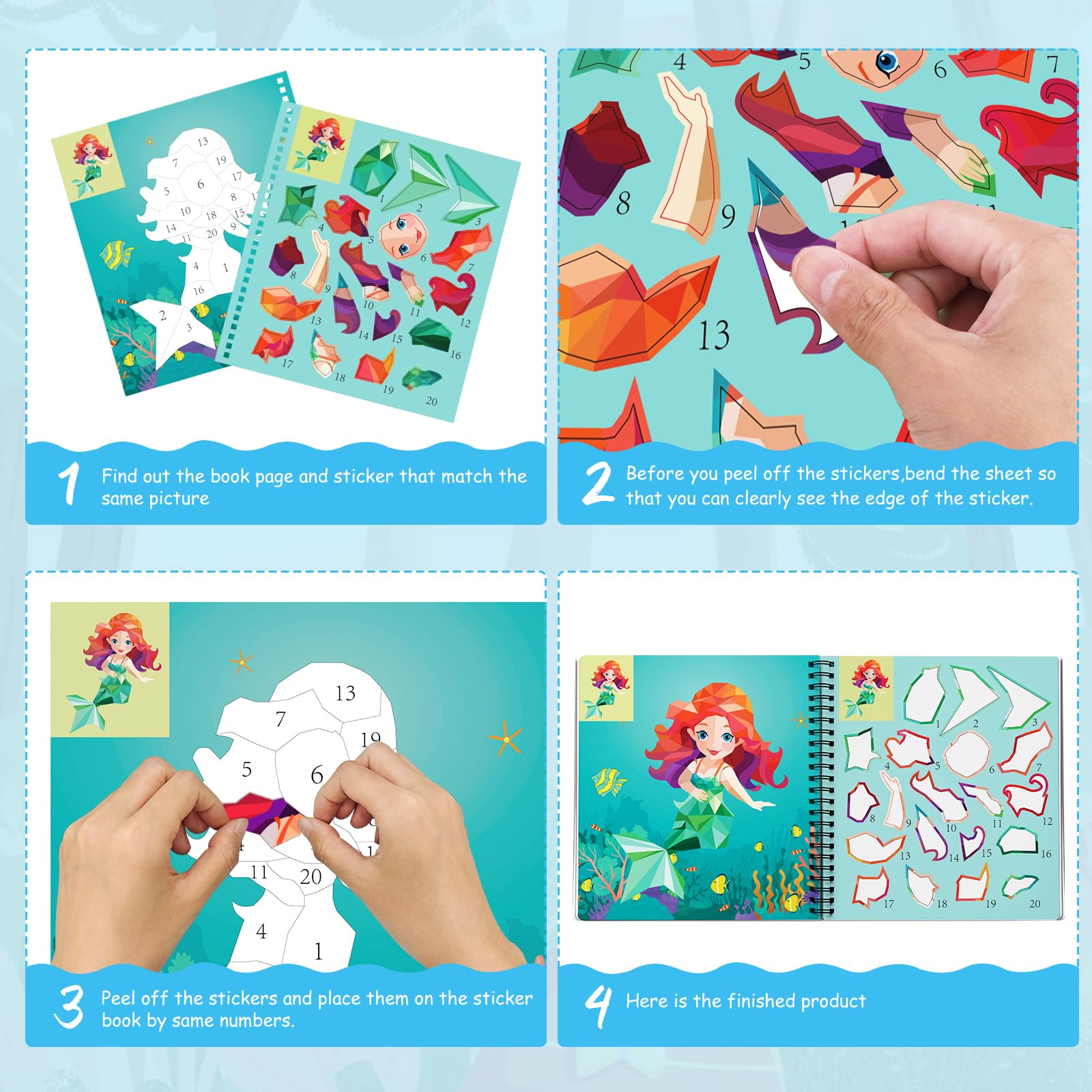  homicozy Art Supplies for Kids Ages 4-12,Mermaid