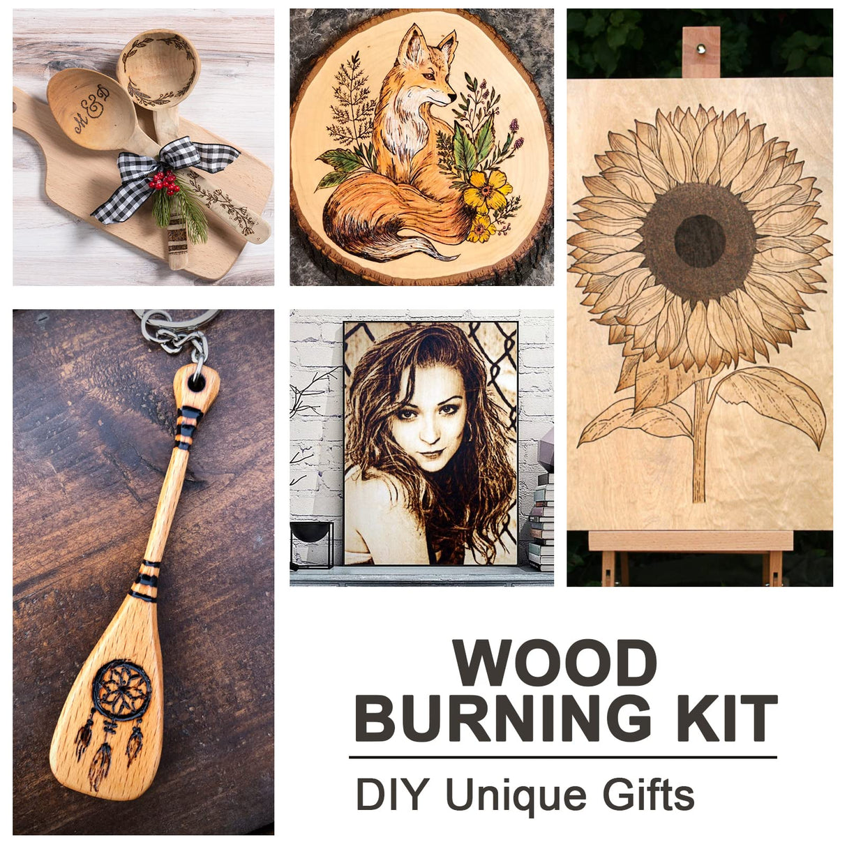 116pcs Wood Burning Kit, Professional Wood Burning Tool with Soldering, DIY Creative Tools Adjustable Temperature 220~480℃ Wood Burner Soldering Pen IVSUN