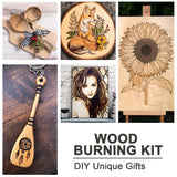 116pcs Wood Burning Kit, Professional Wood Burning Tool with Soldering, DIY Creative Tools Adjustable Temperature 220~480℃ Wood Burner Soldering Pen IVSUN