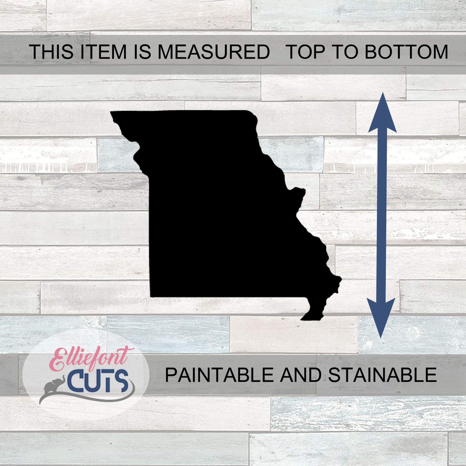 Missouri Wood Cutouts for crafts, Laser Cut Wood Shapes 5mm thick Baltic Birch Wood, Multiple Sizes Available Elliefont Styles