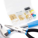 Cartman 149 Piece Tool Set General Household Hand Tool Kit with Cordless Screwdriver Blue CARTMAN