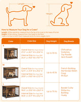 Feandrea Dog Crate Furniture, Side End Table, Modern Kennel for Dogs Indoor up to 70 lb, Heavy-Duty Dog Cage with Multi-Purpose Removable Tray, Feandrea