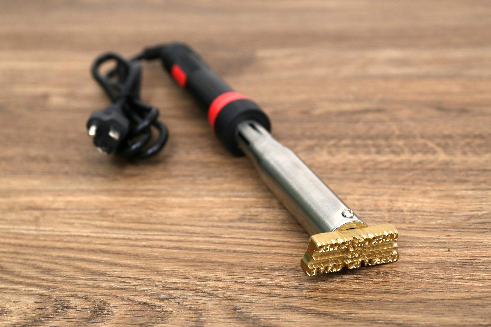 Custom Electric Brass Wood Branding Iron with Personalised Hot Embossing Stamp - 200W 110V (1") - WoodArtSupply