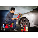 Powerbuilt Heavy Duty Roller Mechanics Seat and Brake Stool with 4-in. Rubber Swivel Casters Roll Over Anything, Big Seating Platform, Slide Out Tool Powerbuilt