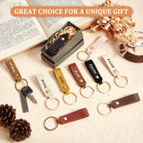 Wavyknot 100 Pcs PU Leather Key Fobs Kit Blanks DIY Laser Engraving Keychain for Leather Keychain Making Supplies(Colorful, 3.7 x 0.7 Inches) Wavyknot