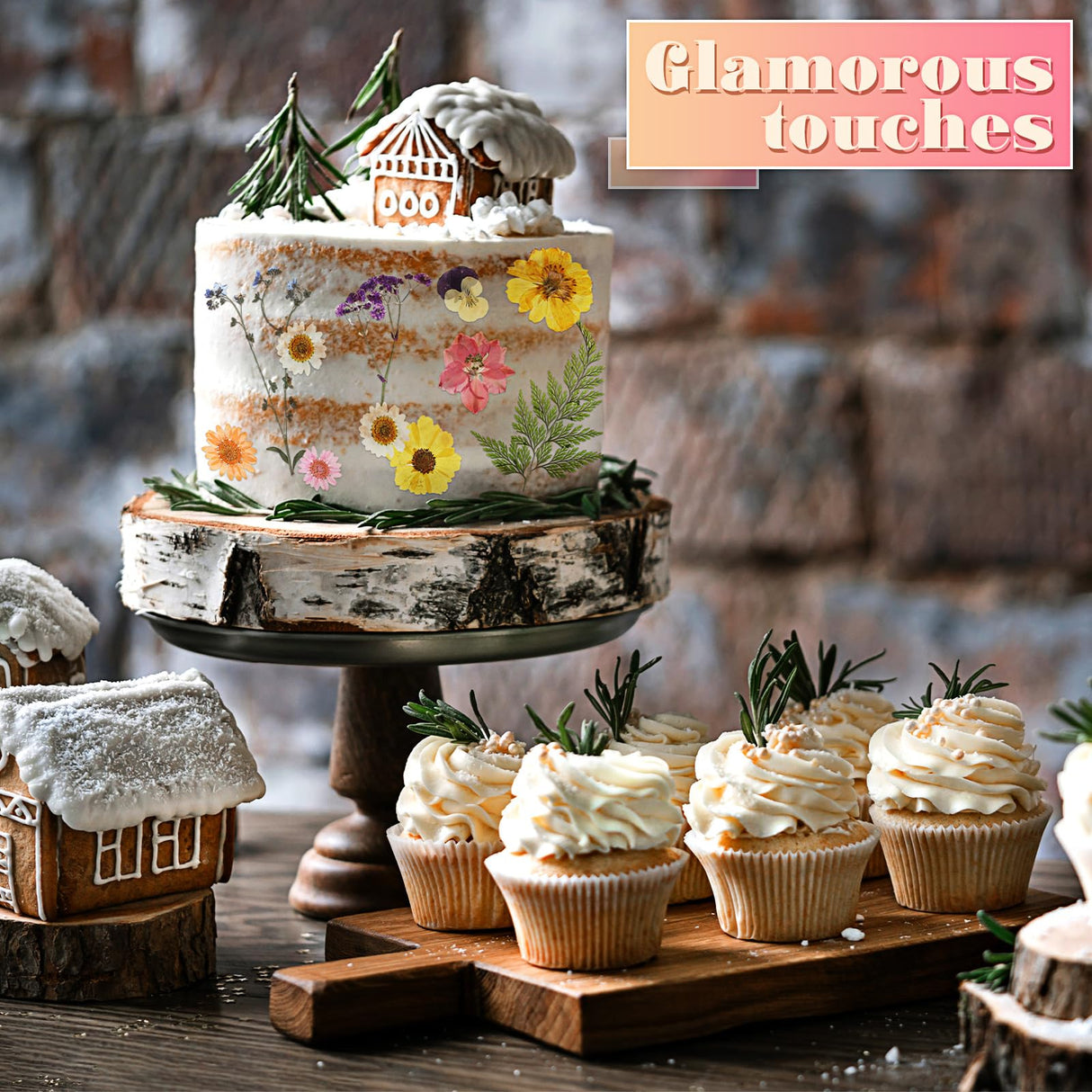 eBoot 72 Pcs Dried Pressed Flowers for Resin Molds Real Pressed Flowers Dry Leaves Bulk Natural Herbs Kit for Scrapbooking DIY Art Crafts Jewelry EBOOT