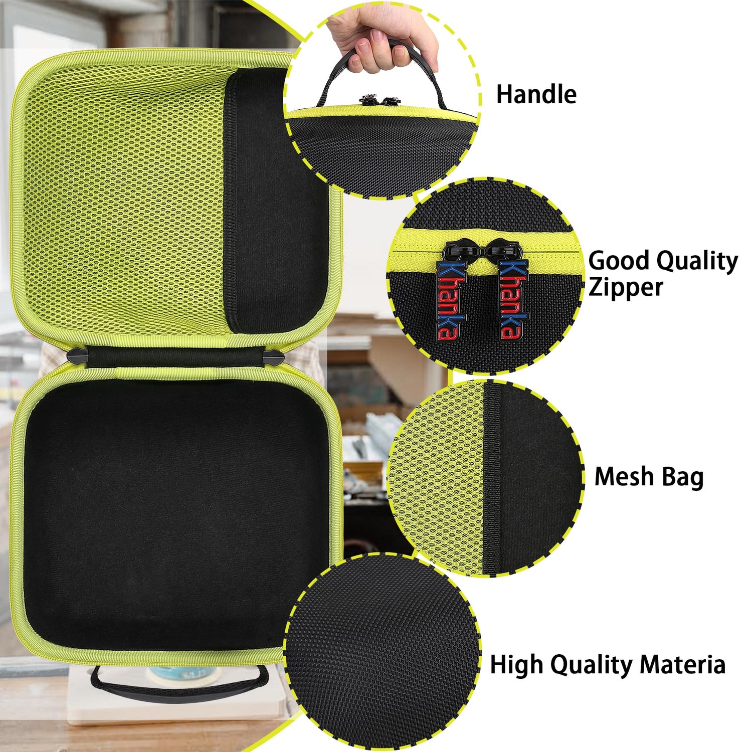 khanka Hard Case Replacement for Ryobi One+/P411 One+/P401 18V Random Orbit Power Sander,Case Only. khanka