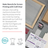 Speedball Beginner Screen Printing Craft Vinyl Kit, Use with Cutting Machine to Easily Print Custom T-Shirts and Home Decor Speedball