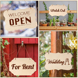 30 Pcs Unfinished Wood Sign Blank Wood Blanks for Crafts Wooden Plaque for Crafts Wood Hanging Sign Blank Rectangle Wooden Sign Wooden Slices Banners Kigley